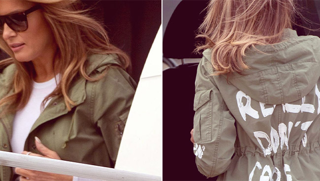 Melania Trump’s Jacket Shocked Many, Statement Clothes is in