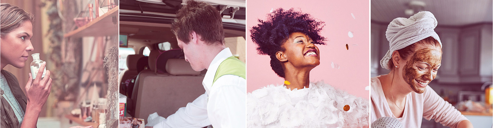 Blog banner featuring paneled collage of shoppers activities during pandemic