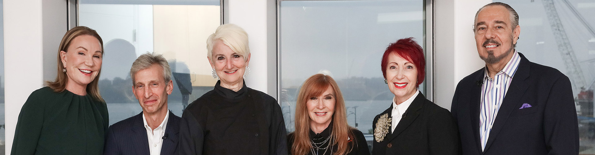 In Design, the ‘New’ Normal is Anything But blog banner featuring photograph of six Pratt Design symposium members