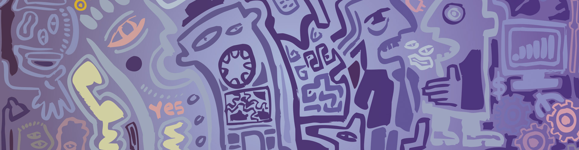 Shoppers Need Mental Relief blog banner featuring illustrations of abstract figures struggling with mental health