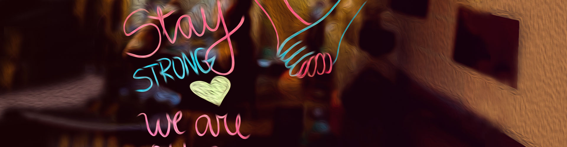 8 Retail Revelations from Helena Foulkes blog banner featuring glowing marker on a glass window that reads "Stay Strong we are all in this together"