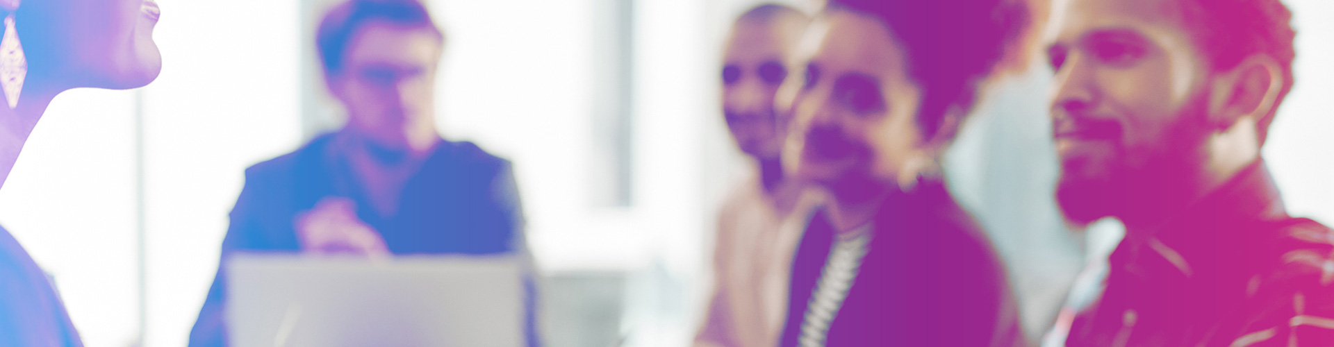 WE Move Forward Webinar blog banner featuring panel of casual executives talking in a meeting room with their laptops