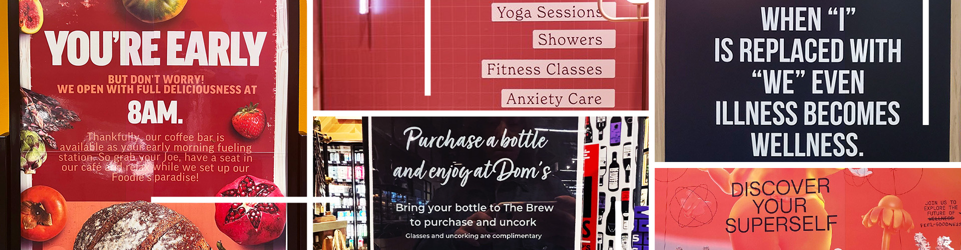 Retail Therapy Signage Examples Banners