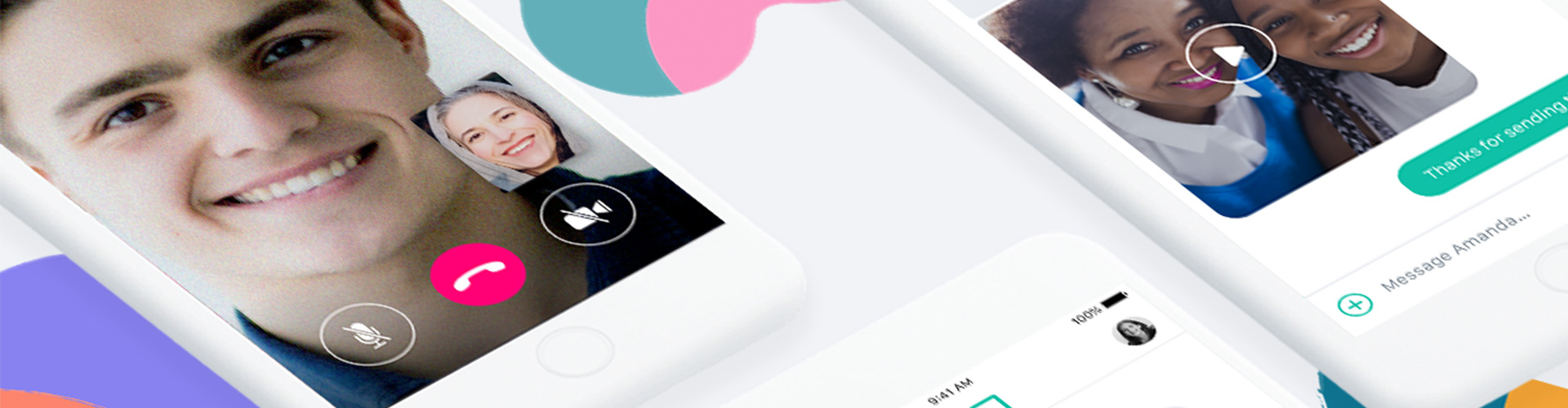 Commoditization of Mental Health Report Banner featuring TalkSpace video chats