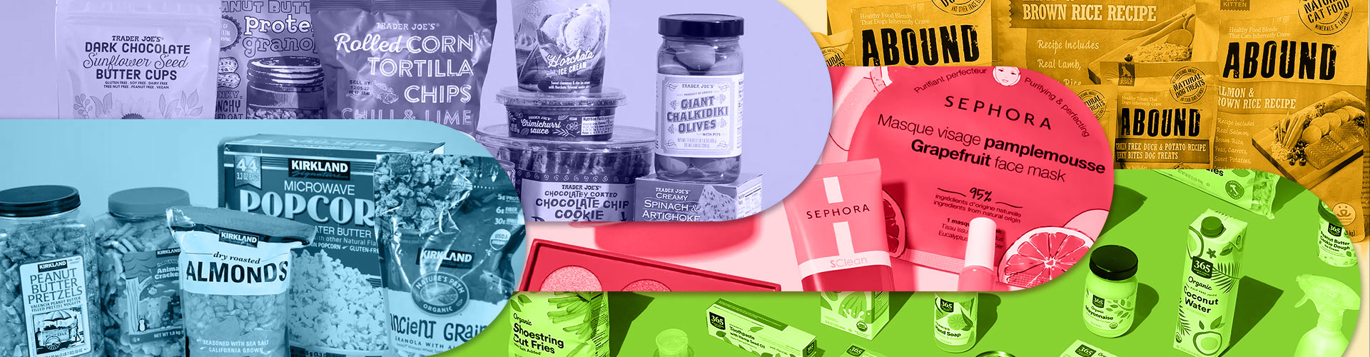 Shoppers are Buying More Store Brands blog banner featuring colorful collage of popular store brand products