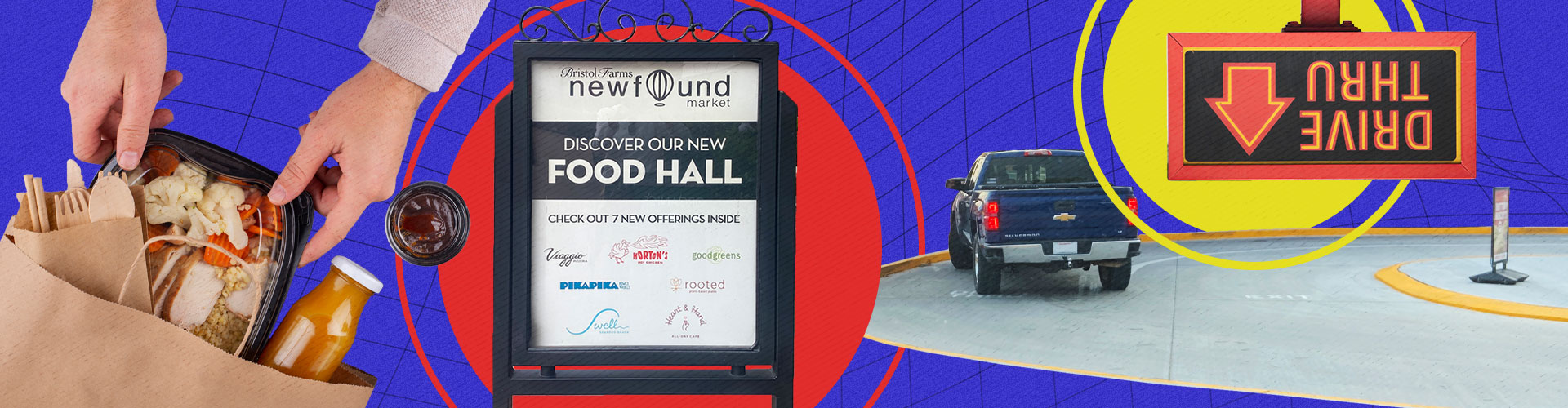 Retail Safari banner featuring retail drive-thru and food hall